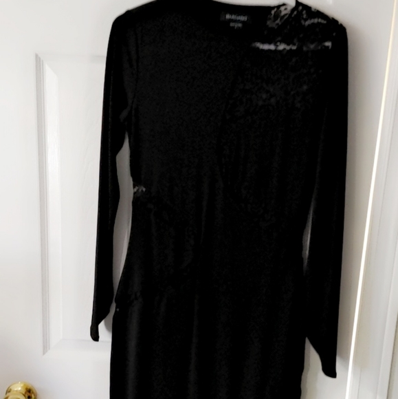 Marciano black lace formal long-sleeve bodycon dress size(S) - Picture 3 of 3